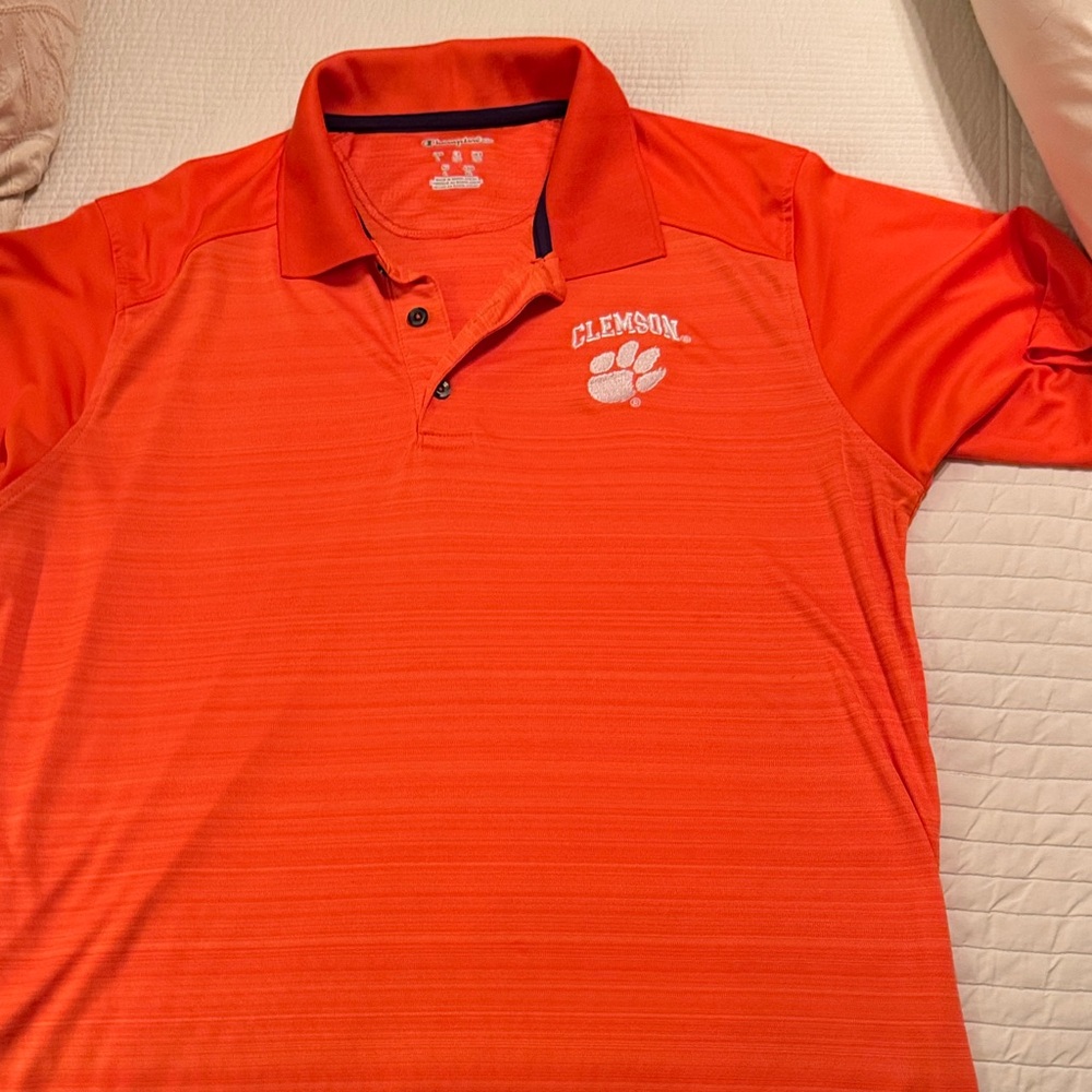 Champion Orange Polo Shirt with Logo